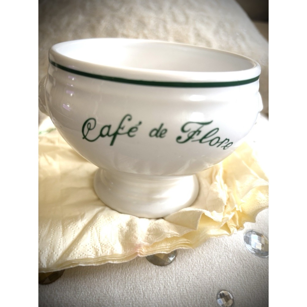 Cafe de Flore Paris Revol 9" Porcelain Advertising Bowl Vintage
